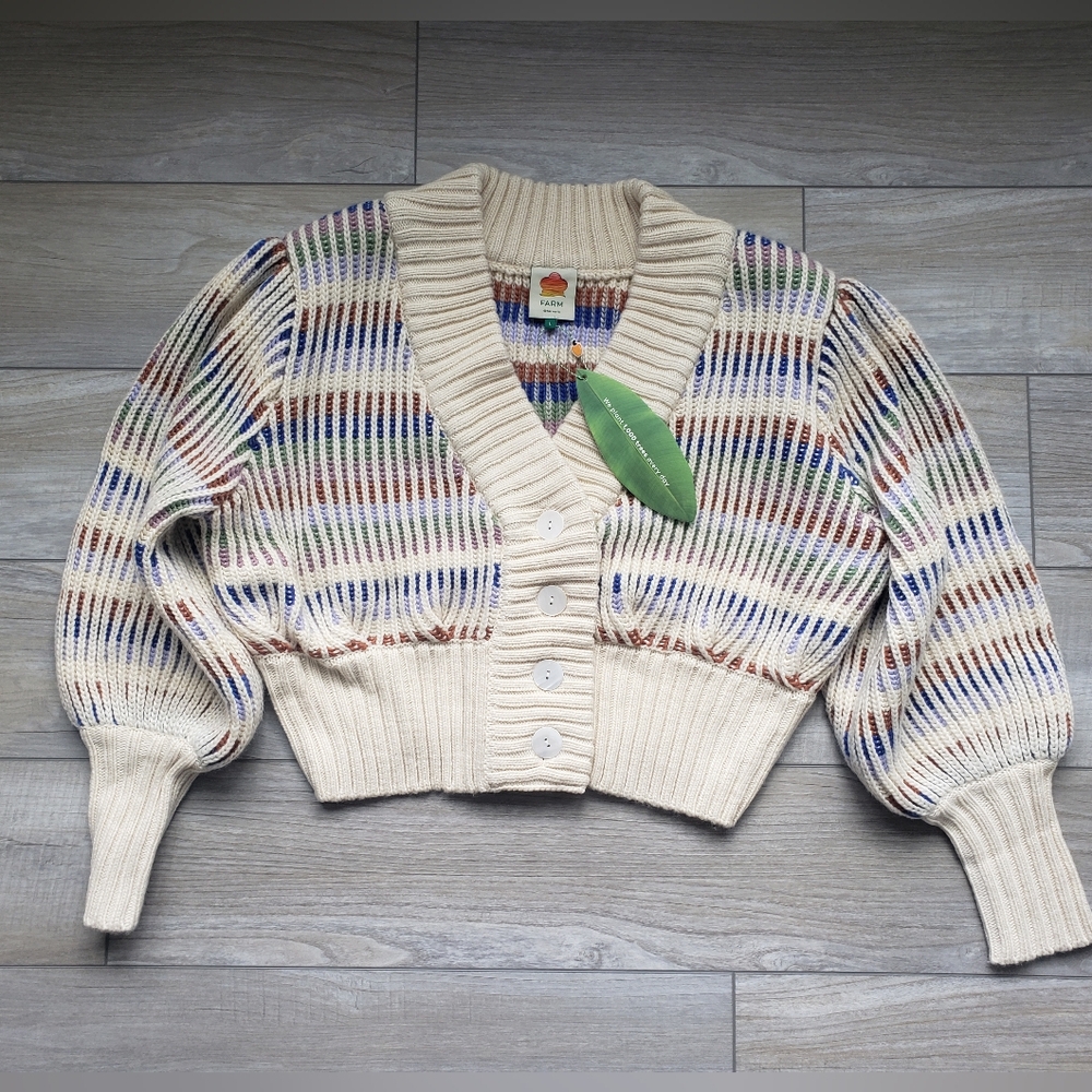 FARM Rio Multicolor Striped Cardigan - Picture 6 of 10